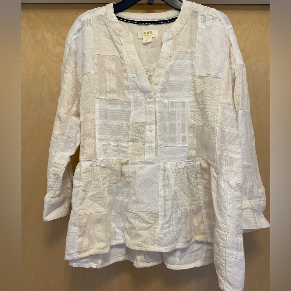Maeve by Anthropologie Zoe Patchwork Size S/XS Boho Top